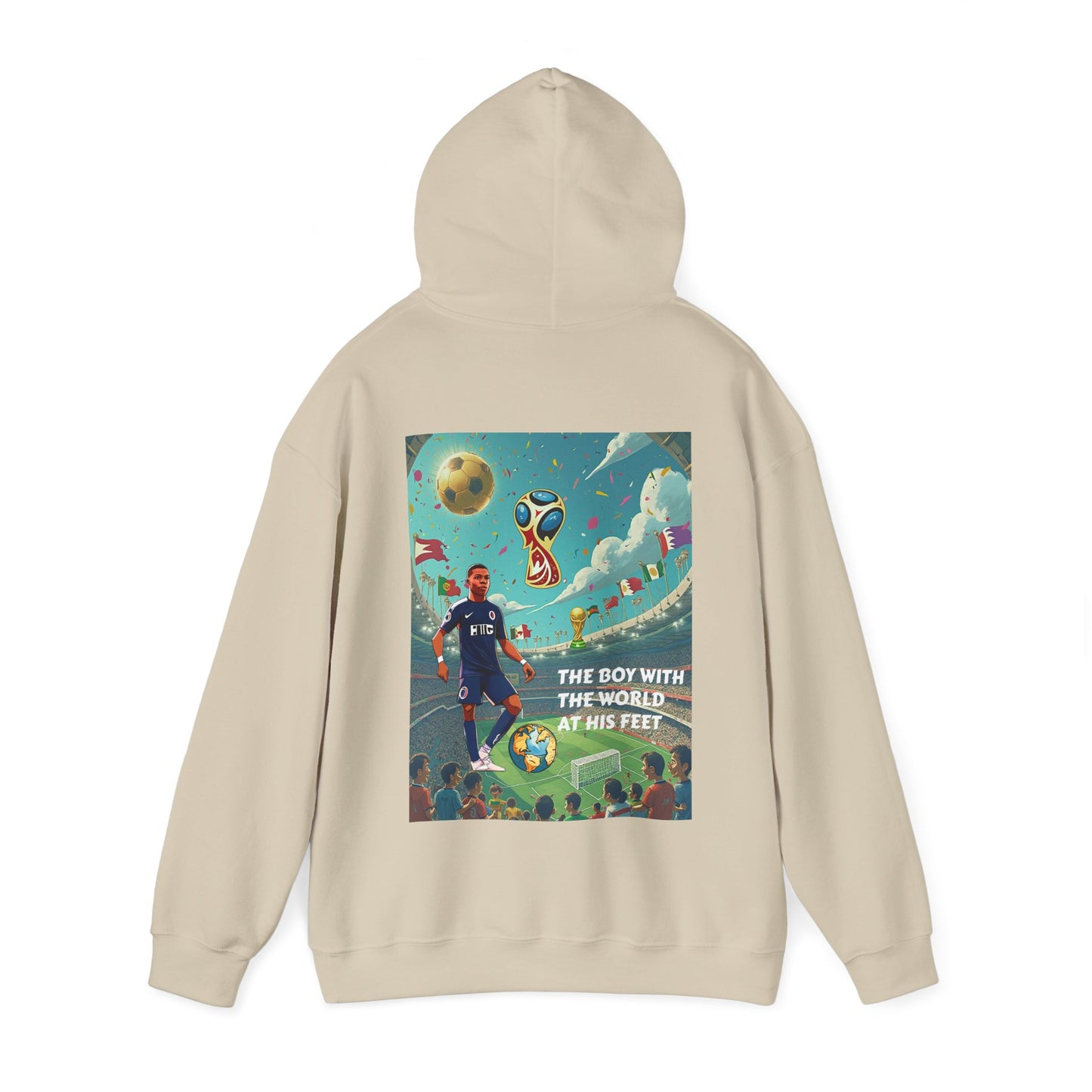 WORLD AT HIS FEET Hooded Sweatshirt